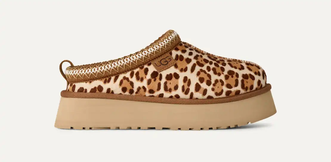 Papuci tip UGG cu platformă - Leopard