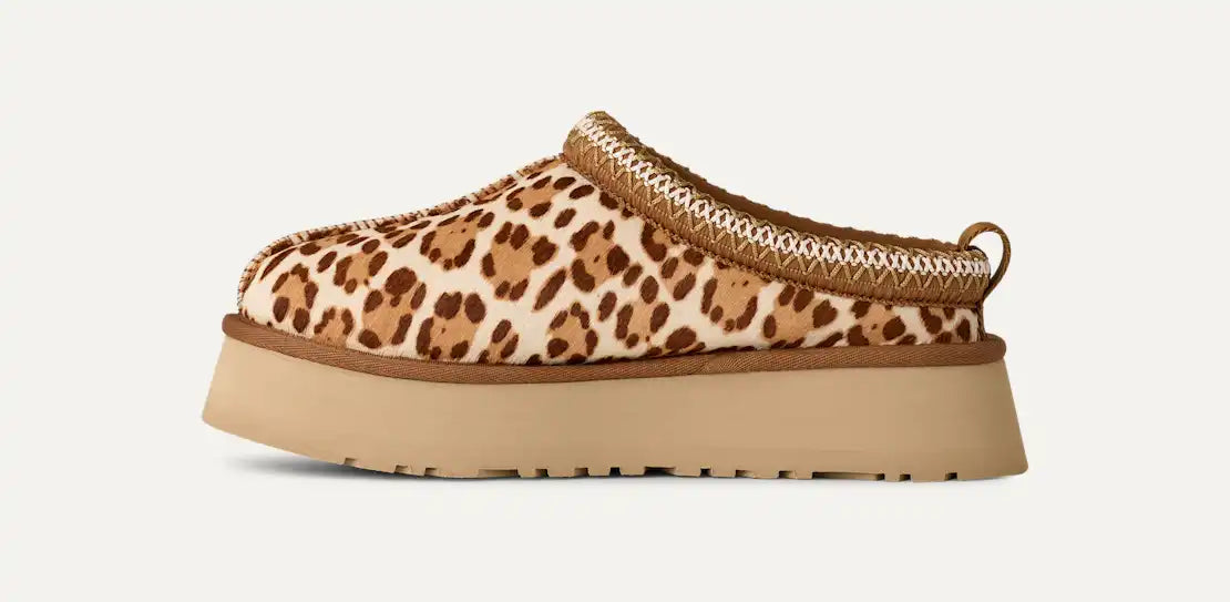 Papuci tip UGG cu platformă - Leopard