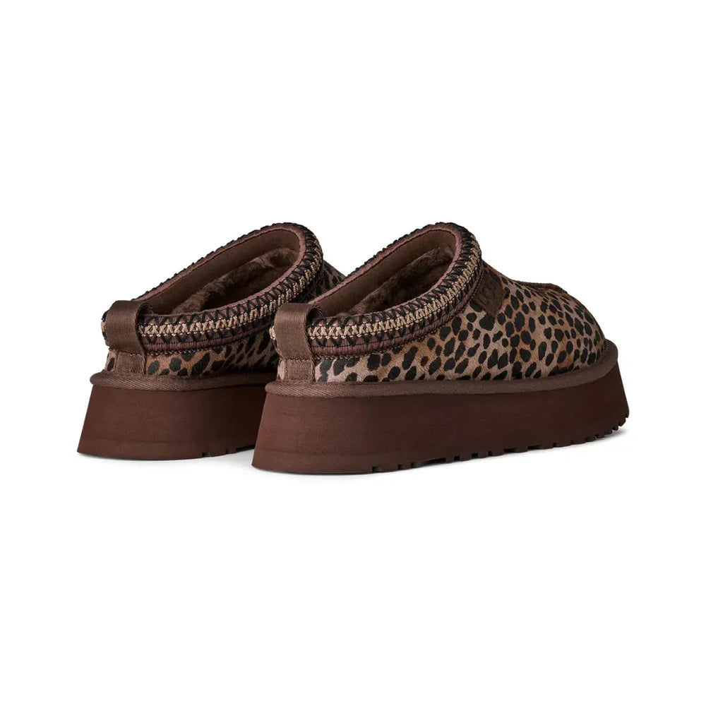 Papuci tip UGG cu platformă - Leopard Brown