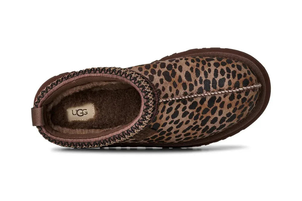 Papuci tip UGG cu platformă - Leopard Brown